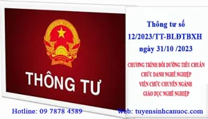 Thông tư số12/2023/TT-BLĐTBXH
