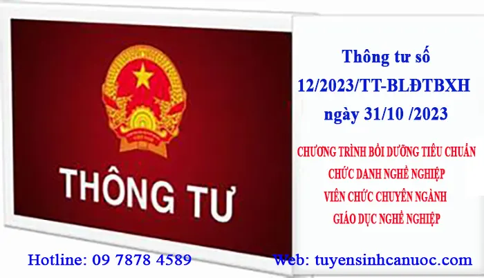 Thông tư số12/2023/TT-BLĐTBXH